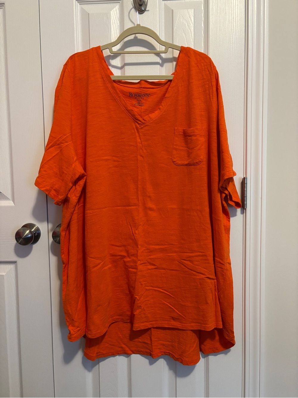 Roaman's Slub V-Neck Boyfriend Tunic Top